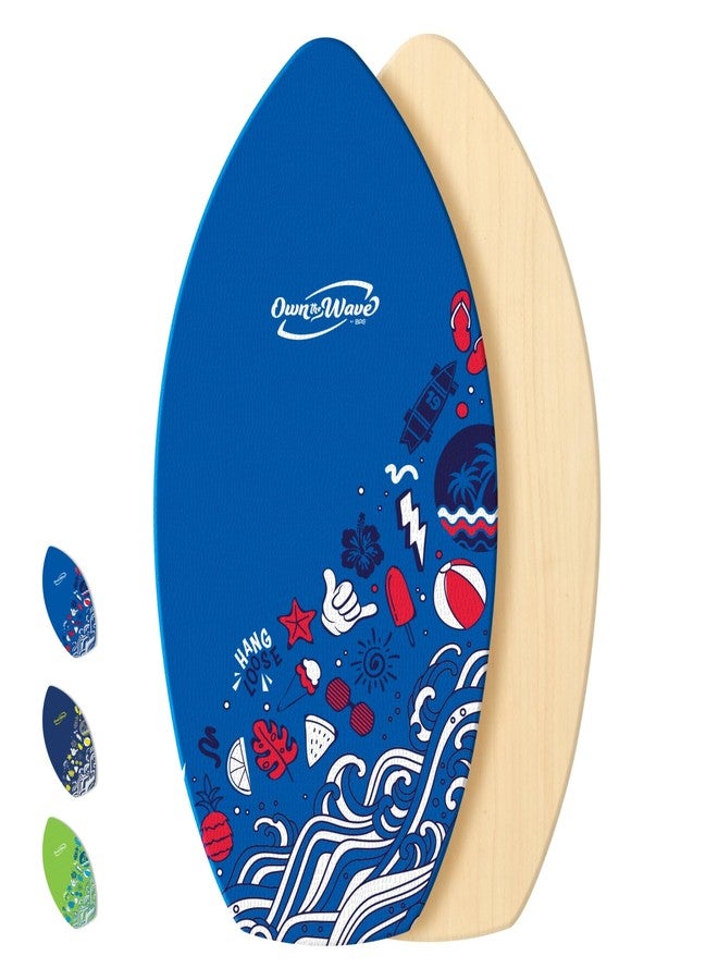 Own the Wave 'Hang Loose' Skimboard (35 Inch, Blue) - Image 1