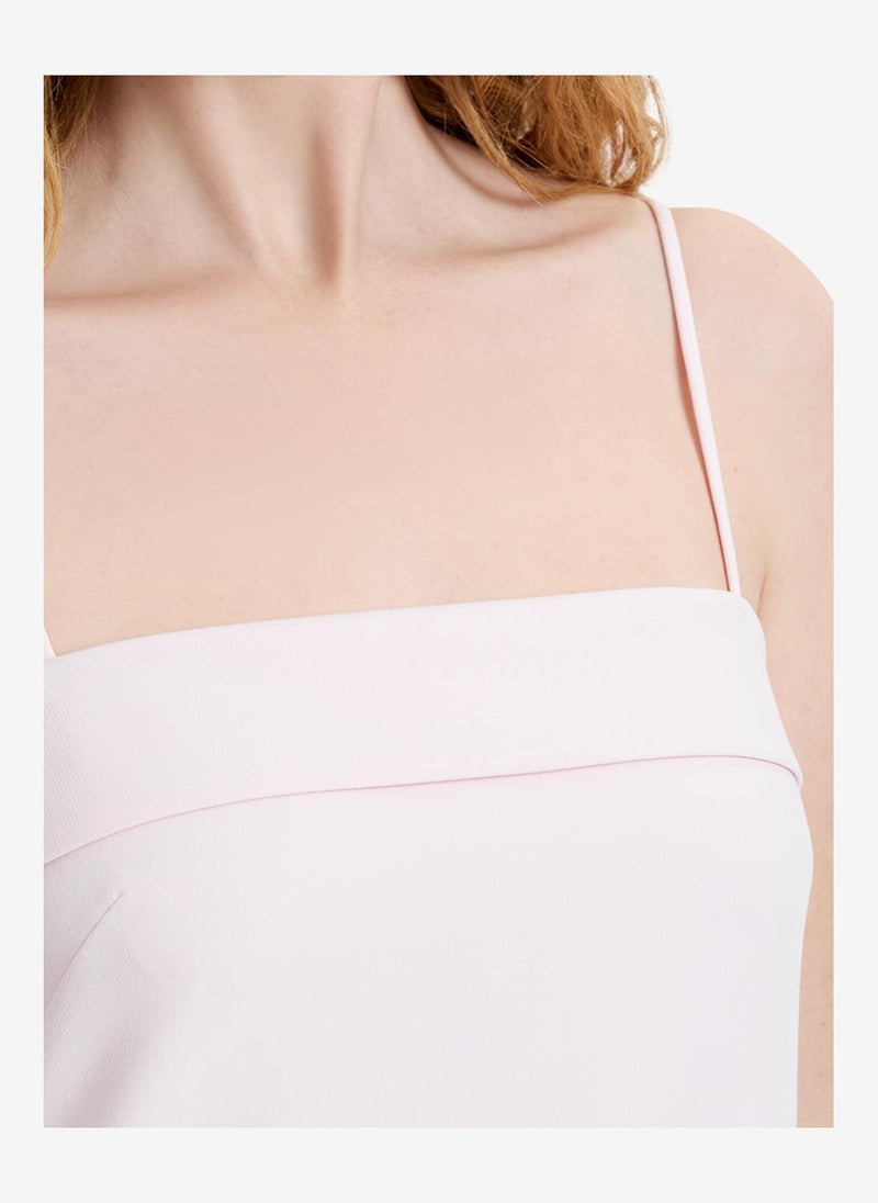 French Connection Women's Pink Icing Azra Twill Foldover Strappy Dress - Image 5