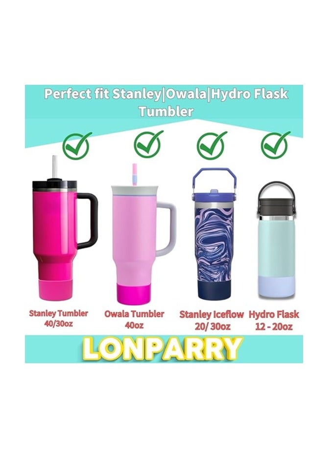 GQ 2-Pack Silicone Boot for Stanley 40 30 oz Quencher Adventure Tumbler, Bottom Boot for Stanley IceFlow Flip 30 20 oz, Stanley Cup Protector Sleeve Cover Boots  - Image 4
