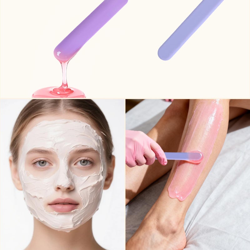 Clofiak 4PCS Silicone Wax Stick, Reusable Non Stick Waxing Applicator, Hair Removal Waxing Spatulas, Popsicle Sticks for Beauty Cosmetics Home Salon Body Use - Image 3