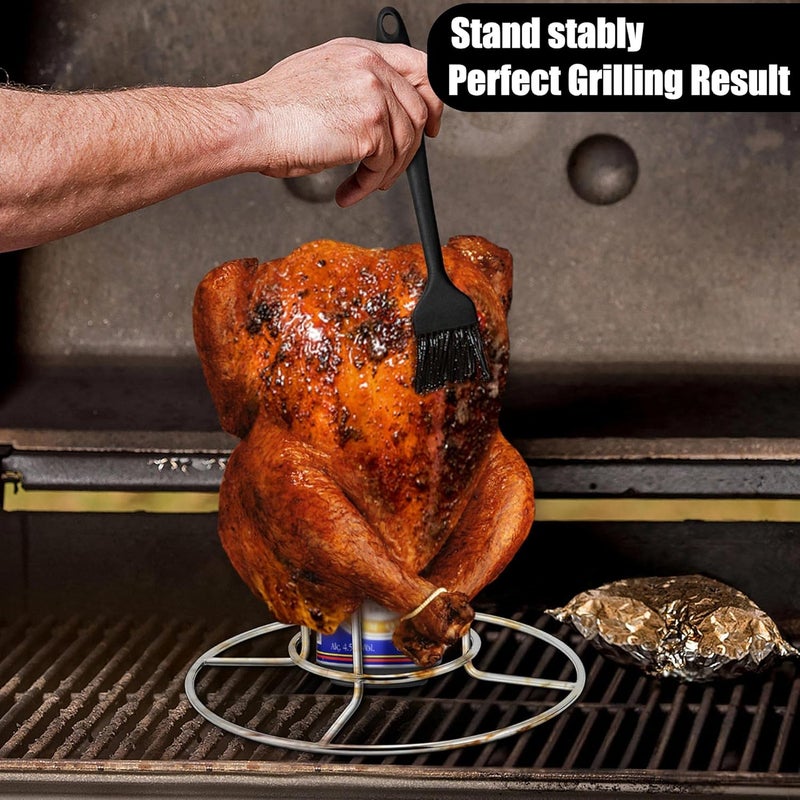 TeamFar Beer Can Chicken Holder - Stainless Steel Stand for Grill, Smoker, Oven - Healthy & Sturdy, Dishwasher Safe & Easy Clean - Image 5