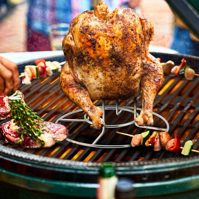 TeamFar Beer Can Chicken Holder - Stainless Steel Stand for Grill, Smoker, Oven - Healthy & Sturdy, Dishwasher Safe & Easy Clean - Image 4