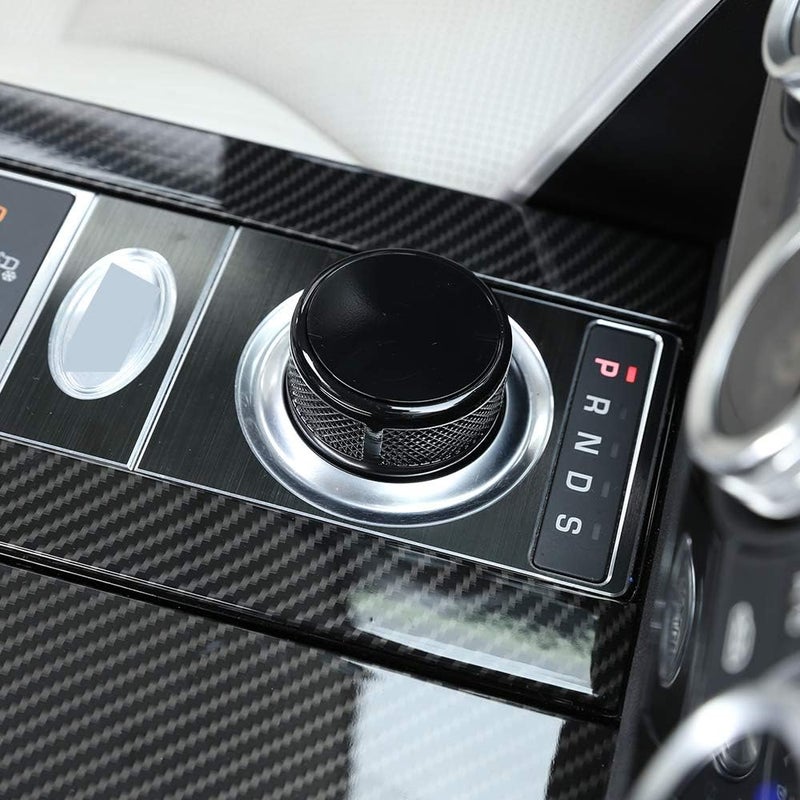 YUECHI Car Styling Interior Console Gear Shift Knob Cover Trim for Land Rover Discovery Sport Range Rover Vogue SE (2013-2016) - Black - Image 2