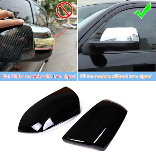 LLKUANG ABS Outside Side Rearview Mirror Cover Trim Sticker Compatible with Toyota Tundra 2007-2021 Crew Max Sequoia 2008-2020 Accessories(Rearview Mirror With Turn Signal Model Does Not Fit) - Image 4