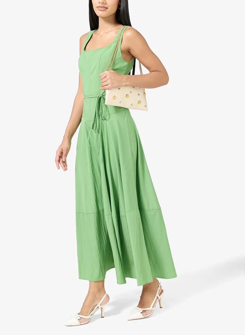 ELLA  Mesh With Bow Detail Mid Sling Back Pumps for Women | Best Price UAE