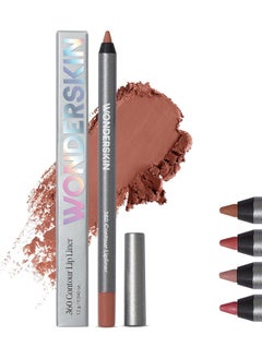 360 Contour Lip Liner Pencil - Nourishing Lip Liners, Long Lasting, Waterproof And Transfer-Proof Lipliners Pencil (Saddle)