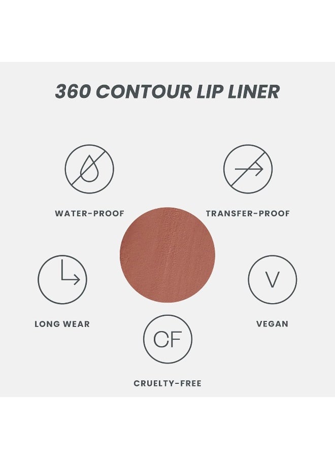 Wonderskin - 360 Contour Lip Liner Pencil - Nourishing Lip Liners, Long Lasting, Waterproof And Transfer-Proof Lipliners Pencil (Saddle) - Image 1