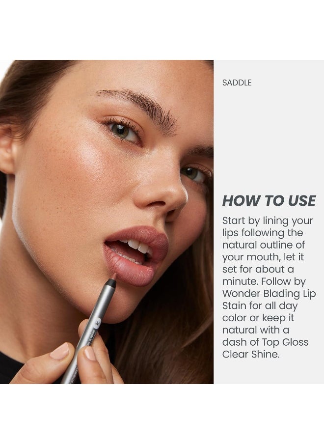 Wonderskin - 360 Contour Lip Liner Pencil - Nourishing Lip Liners, Long Lasting, Waterproof And Transfer-Proof Lipliners Pencil (Saddle) - Image 1
