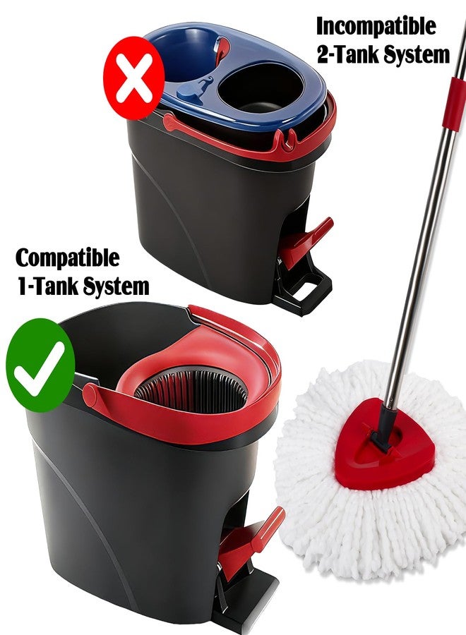 RA RUNNING ALIEN Spin Mop Replacement Set for O-Ceda EasyWring 1-Tank System, 16 Microfiber Spin Mops Refills,1 Scrubber Head,1 Triangle Spin Base,and(31-63in Adjustable Handle Set Combo - Image 2