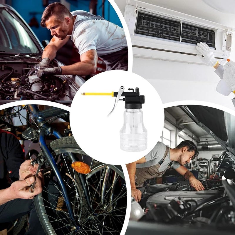 Oil Can with Spout | Handheld Engine Oil Dispenser Can Dispenser | Portable Oil-Feeding Cans High Pressure Oiler for Home Repair Shops - Image 4
