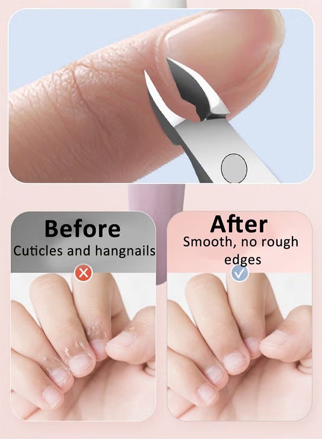 JS 4 Pcs Manicure & Pedicure Set - Stainless Steel Cuticle Nippers, Dead Skin Remover Pliers - Odorless Nail Care Tools - Image 3