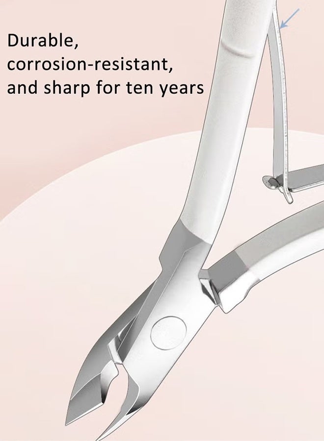 JS 4 Pcs Manicure & Pedicure Set - Stainless Steel Cuticle Nippers, Dead Skin Remover Pliers - Odorless Nail Care Tools - Image 2