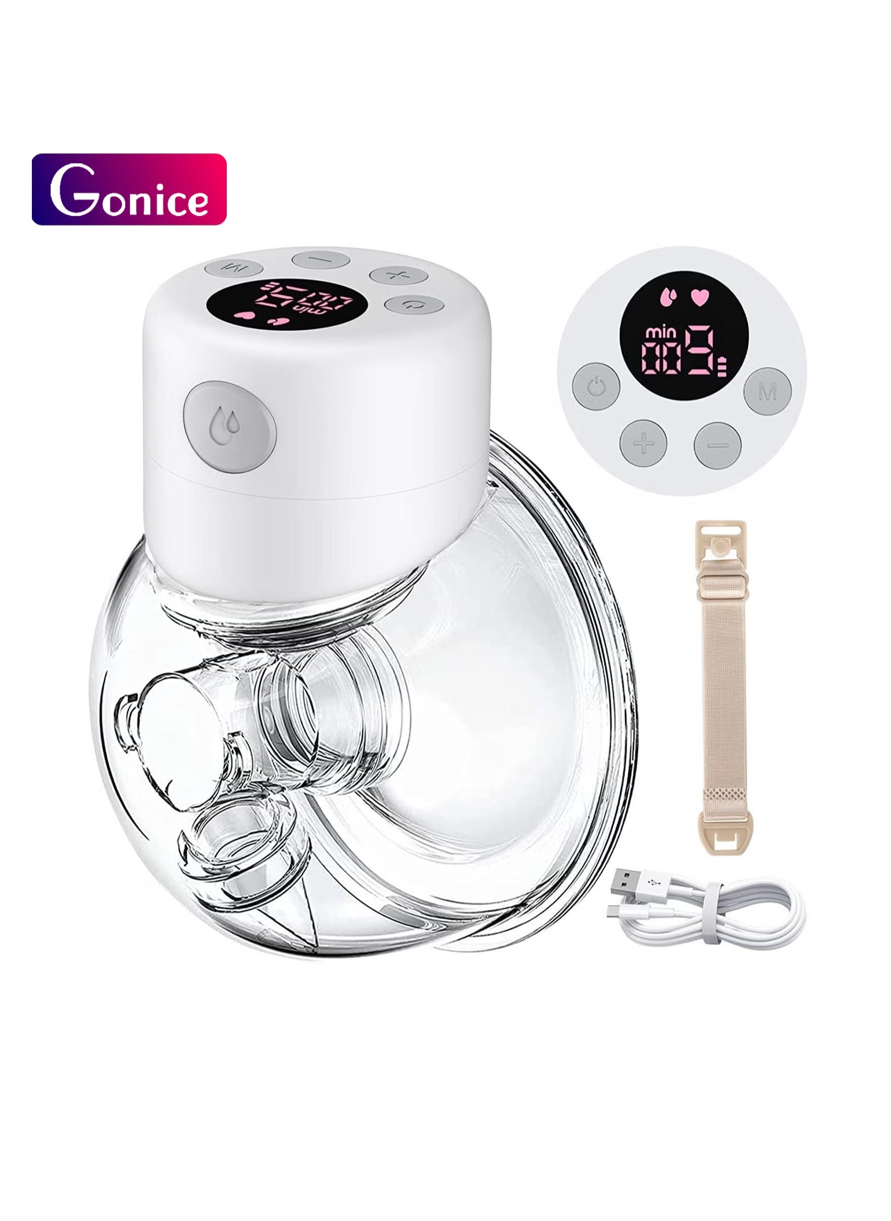 Wearable Electric Breast Single Pump Hands Free 