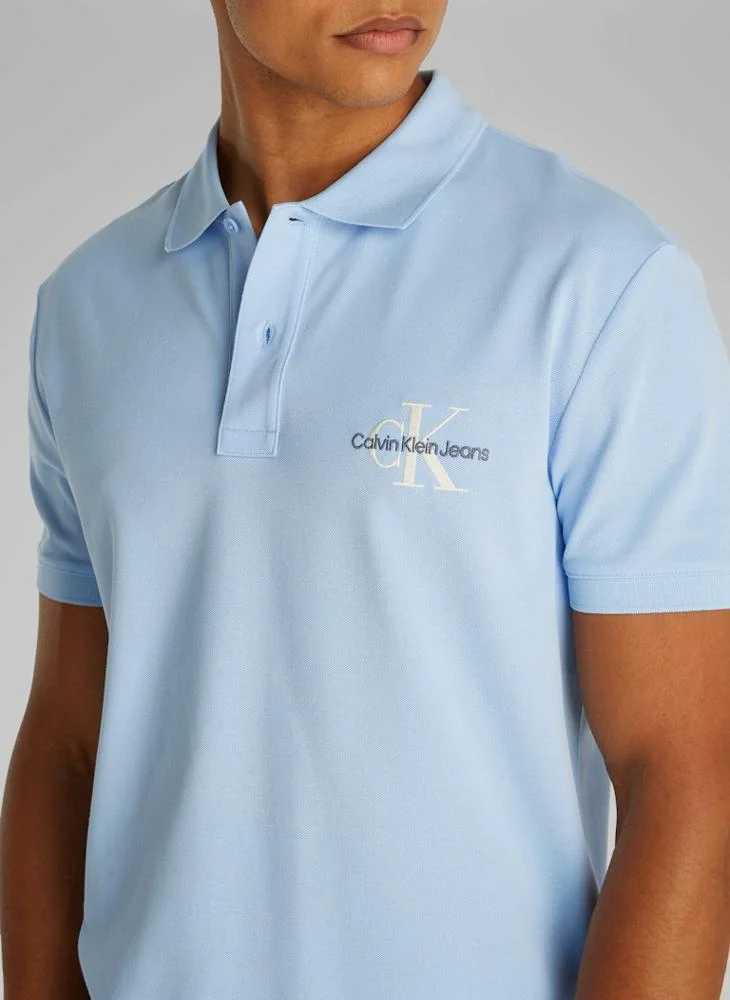 Calvin Klein Jeans Monologo Short Sleeve Polo