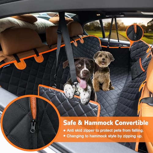 URPOWER Dog Car Seat Cover for Pets 100% Waterproof Hammock 600D Heavy Duty Scratch Proof Nonslip Durable Soft Pet Back Seat Covers for Cars Trucks and SUVs - Image 2