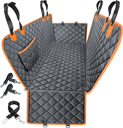 URPOWER Dog Car Seat Cover for Pets 100% Waterproof Hammock 600D Heavy Duty Scratch Proof Nonslip Durable Soft Pet Back Seat Covers for Cars Trucks and SUVs - Image 1