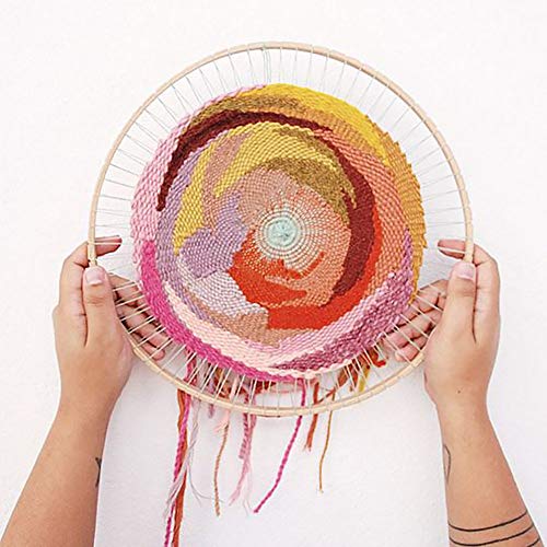 CfoPiryx Handmade Weaving Machine, Multifunctional Round Wooden Machine Tools Knitting Loom DIY Handmade Household Weaving Machine Great for Knitting Coaster and Vintage Style Network, etc.(as shown) - Image 5