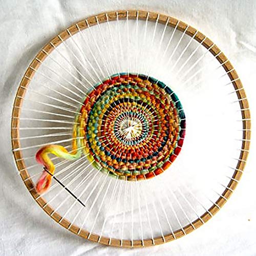 CfoPiryx Handmade Weaving Machine, Multifunctional Round Wooden Machine Tools Knitting Loom DIY Handmade Household Weaving Machine Great for Knitting Coaster and Vintage Style Network, etc.(as shown) - Image 4