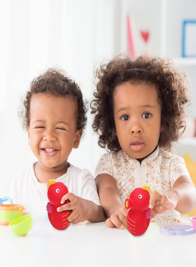 Puzzled DolliBu Seahorse Bath Buddy Squirter - Floating Red Seahorse Rubber Bath Toy, Fun Water Squirting Bathtime Play for Toddlers, Cute Sea Life Animal Toy for The Bathtub, Beach, & Pool for Girls & Boys - Image 4