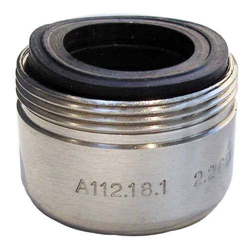 LASCO 09-1979 Fit Most Dual Thread Faucet Aerator with Standard Male and Female Adapter, Satin Nickel - Image 1