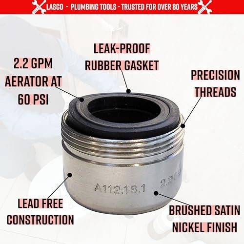 LASCO 09-1979 Fit Most Dual Thread Faucet Aerator with Standard Male and Female Adapter, Satin Nickel - Image 2