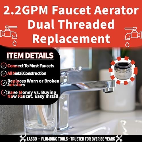 LASCO 09-1979 Fit Most Dual Thread Faucet Aerator with Standard Male and Female Adapter, Satin Nickel - Image 3