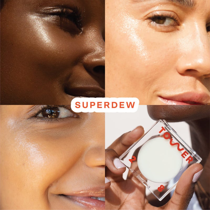 Tower 28 Beauty SuperDew Shimmer-Free Highlight Balm - for Sensitive Skin, Non-Irritating, Cruelty Free, Vegan Makeup - Dewy Cream Highlighter - Color: NO SHADE - Image 2