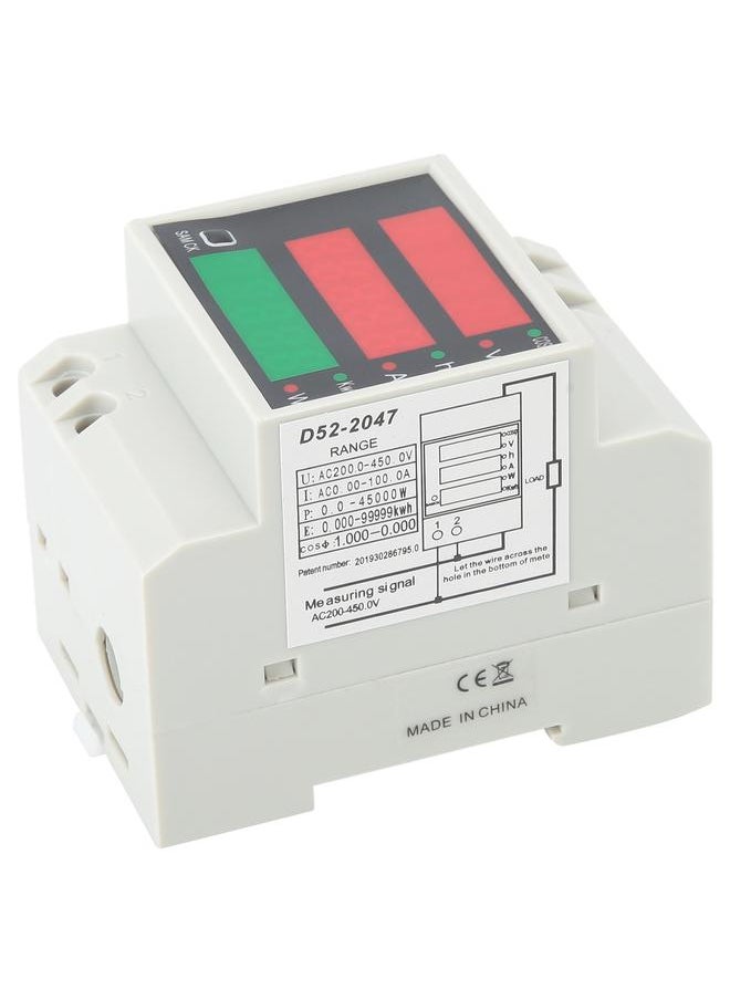 Thoraya Din Rail Voltage Current Meter Digital Multi Function Power Factor Tester AC200-450V  - Image 5