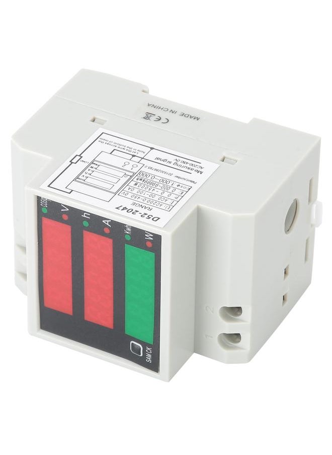 Thoraya Din Rail Voltage Current Meter Digital Multi Function Power Factor Tester AC200-450V  - Image 4