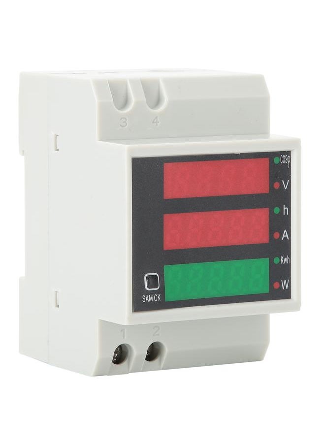 Thoraya Din Rail Voltage Current Meter Digital Multi Function Power Factor Tester AC200-450V  - Image 1