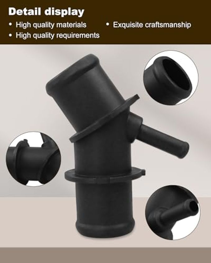 JUQAFY Upper Radiator Hose Adapter, Coolant Hose Connector Pipe Fit for Toyota Rav4 2009 2010 2011 2012, Replaces 16571-0V020 165710V020 16057-36011 1605736011 - Image 3
