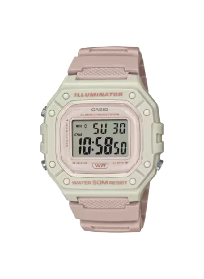 كاسيو Men's Resin Digital Watch W-218HC-4A2VDF - 43.2 mm