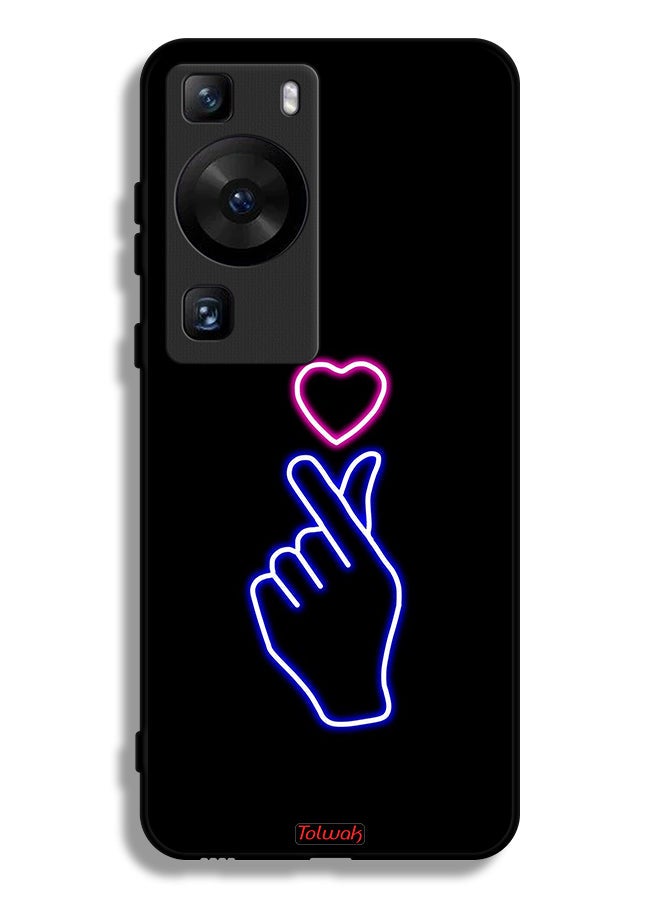 Tolwak Huawei P60 Pro Protective Case Cover Snap Heart Art - Image 1