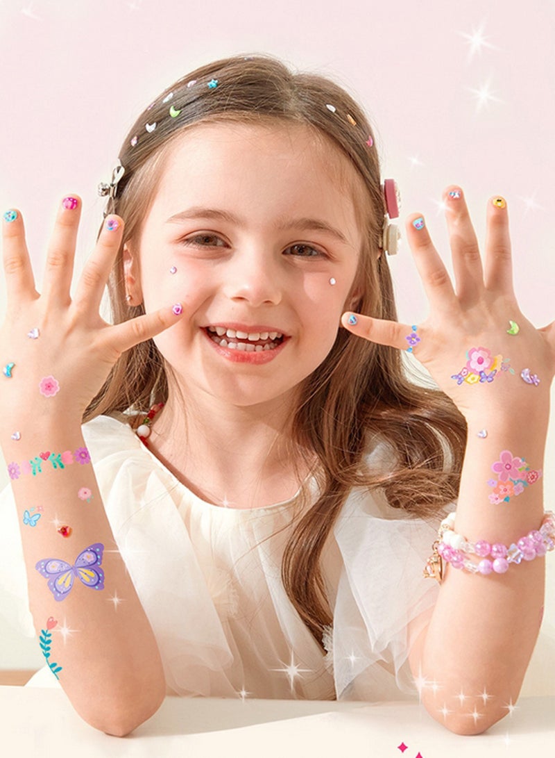 ميدير الأطفال DIY الإبداعية Dreamlike متعة حديقة قزم موضوع الألعاب كيت 1000 جهاز كمبيوتر شخصى فراشة الحب زهرة ووتش ملصقات وشم مؤقتة للأطفال ، زخارف ذاتية اللصق الأزهار فن مسمار ملصقات تصميم الأزياء كتاب فني للفتيات - Image 3