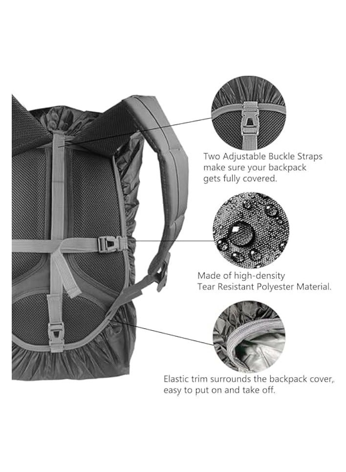 Green Tiger Waterproof Backpack Rain Cover,Ultralight Compact Portable, Upgraded Triple Waterproofing, Antislip Cross Buckle Strap, for Hiking, Camping, Biking, Outdoor, Traveling - Image 4