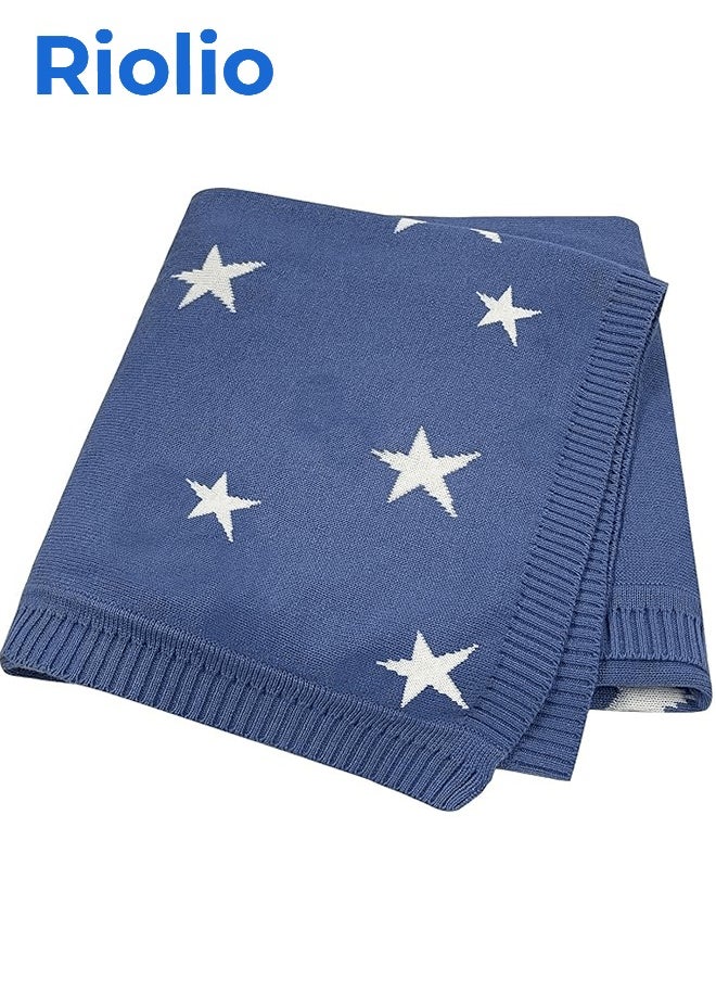 Riolio - Soft and Warm Breathable Cotton Baby Blanket, Children's Storage Blanket for Crib and Stroller, 100*80 cm - Image 1