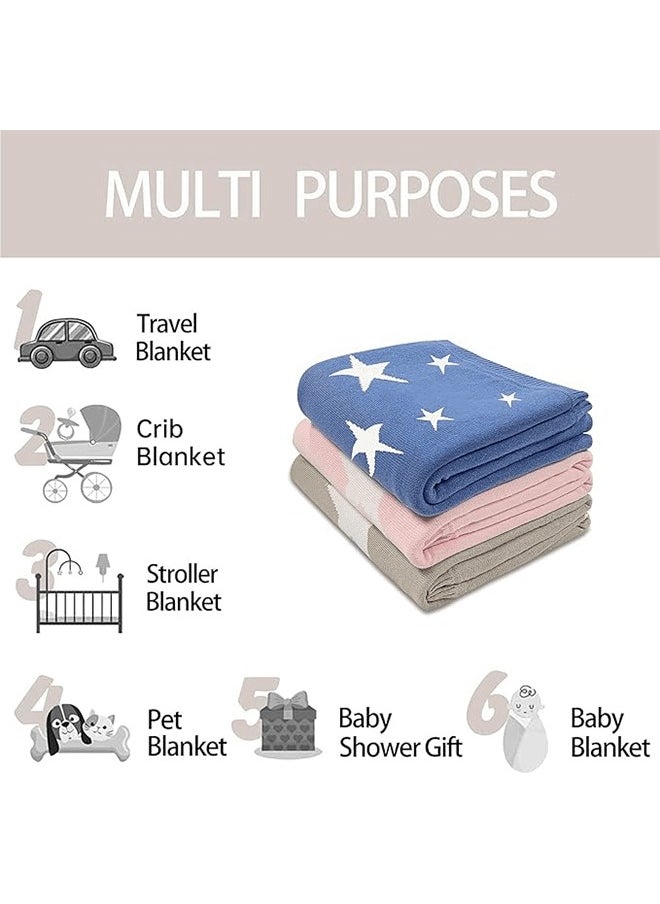 Riolio - Soft and Warm Breathable Cotton Baby Blanket, Children's Storage Blanket for Crib and Stroller, 100*80 cm - Image 1