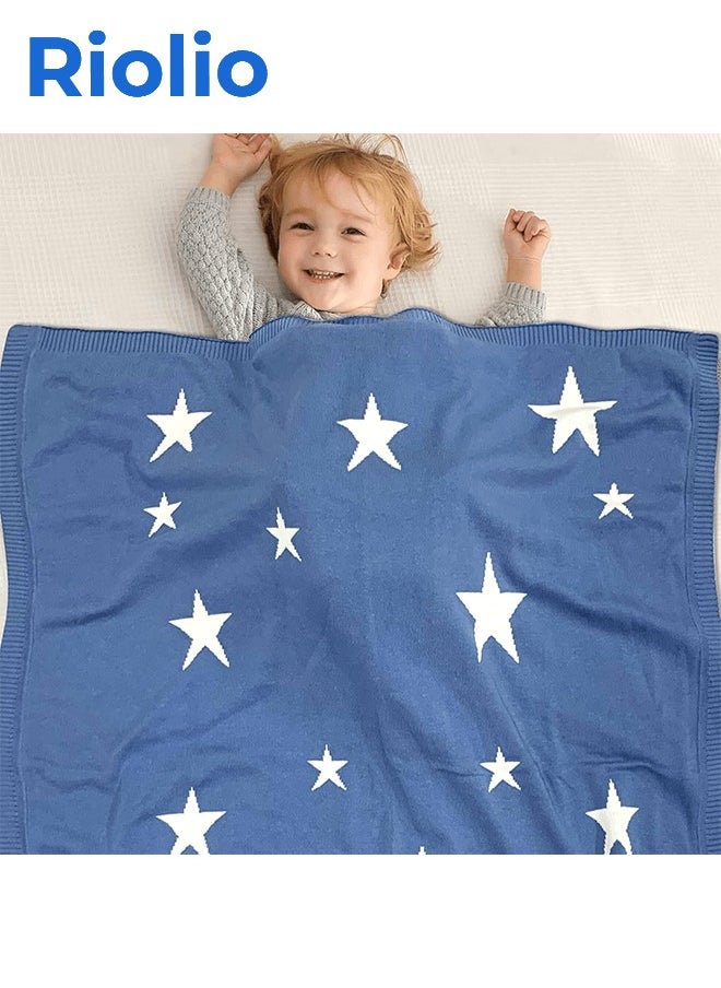 Riolio - Soft and Warm Breathable Cotton Baby Blanket, Children's Storage Blanket for Crib and Stroller, 100*80 cm - Image 1