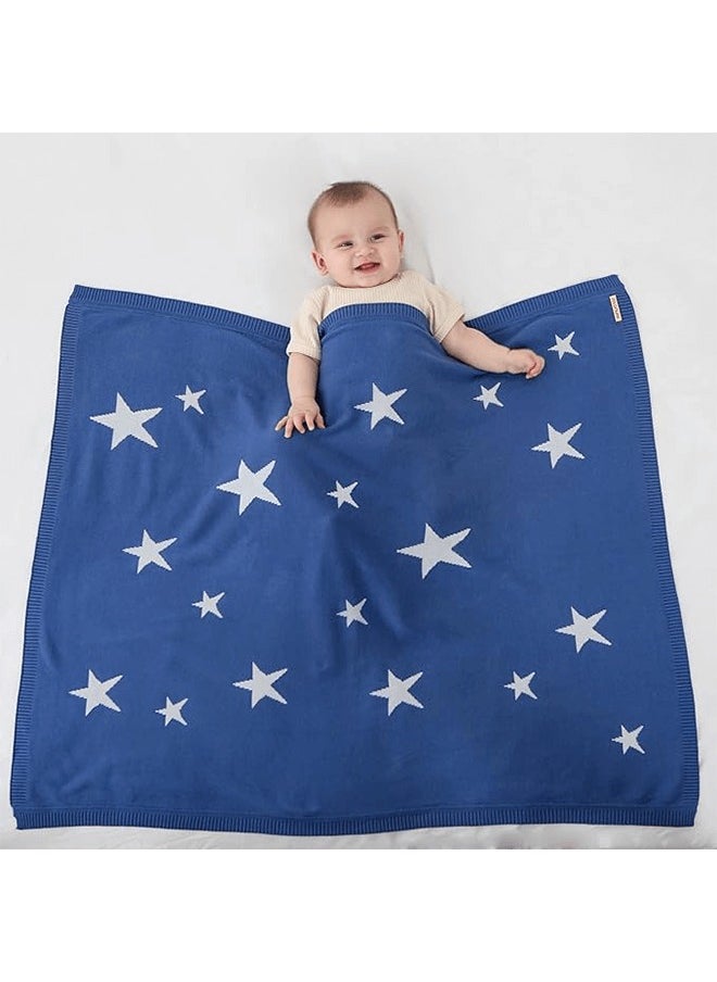 Riolio - Soft and Warm Breathable Cotton Baby Blanket, Children's Storage Blanket for Crib and Stroller, 100*80 cm - Image 1