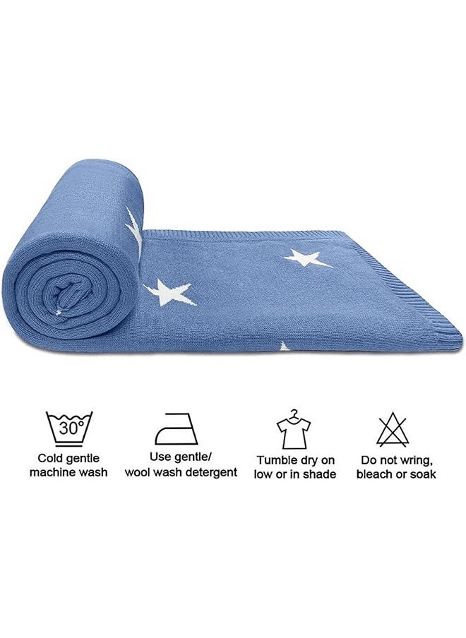 Riolio - Soft and Warm Breathable Cotton Baby Blanket, Children's Storage Blanket for Crib and Stroller, 100*80 cm - Image 1