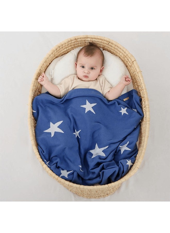 Riolio - Soft and Warm Breathable Cotton Baby Blanket, Children's Storage Blanket for Crib and Stroller, 100*80 cm - Image 1