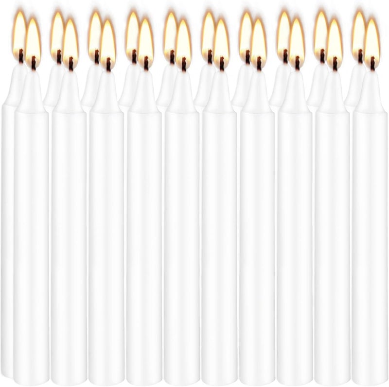 YOROXRG Set of 40 White Candles Mini Unscented Taper Candles for Christmas,Household, Wedding, Rituals, Prayer, Birthdays, Meditation, Altar,Party and Home Décor Candlesticks - 4 Inch Tall - Image 2
