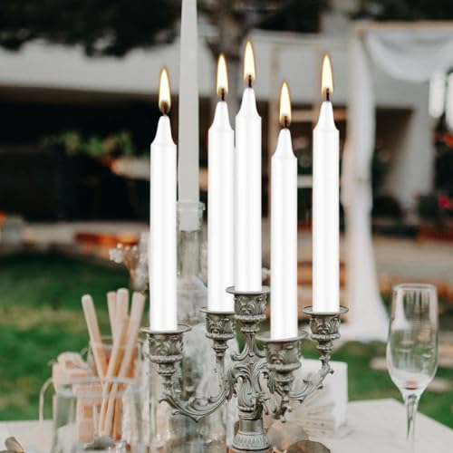 YOROXRG Set of 40 White Candles Mini Unscented Taper Candles for Christmas,Household, Wedding, Rituals, Prayer, Birthdays, Meditation, Altar,Party and Home Décor Candlesticks - 4 Inch Tall - Image 4
