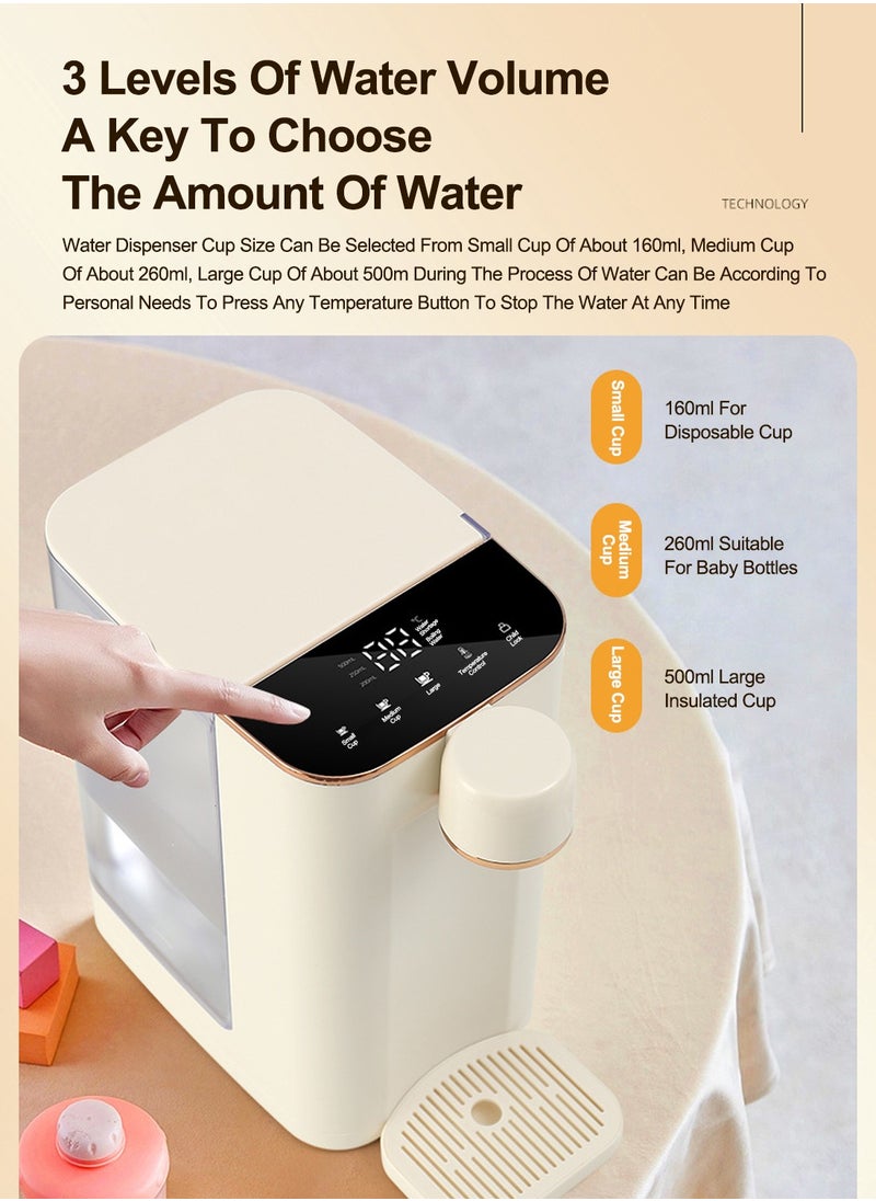 ET-LIFE Electric Hot Water Dispensers, Countertop Instant Hot Water Filter Dispenser Can Connect Bucketed Water for Home Kitchen Offices Dorm  - Image 2