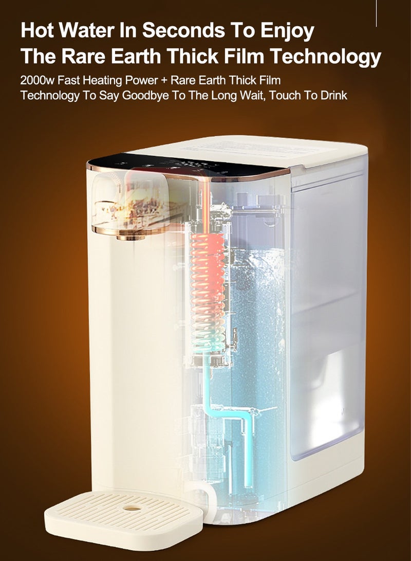 Electric Hot Water Dispensers, Countertop Instant Hot Water Filter Dispenser Can Connect Bucketed Water for Home Kitchen Offices Dorm