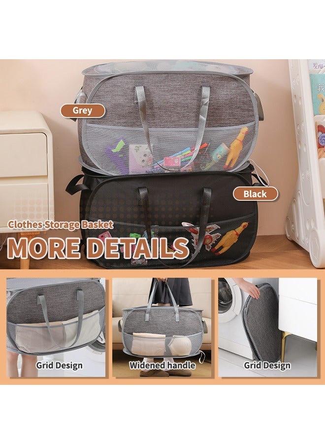 75l Extra Large Laundry Bag Basket Foldable Laundry Basket Laundry With Bag Mesh Laundry Basket For Kids Room For Travelers Apartmen - Image 3