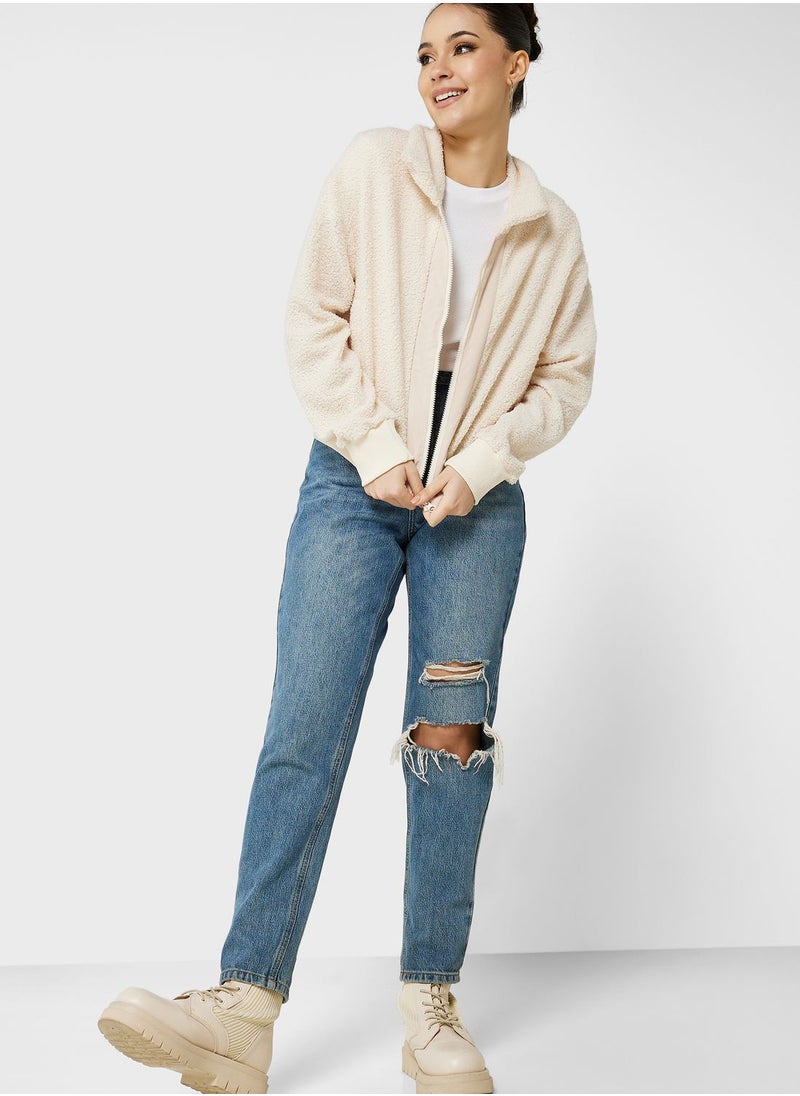 Ginger - Shearling Zipper Jacket - Image 1