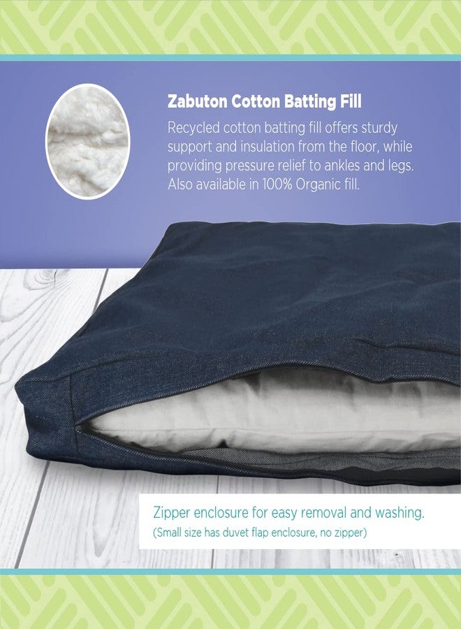 Bean Products Zabuton Meditation Cushion for Workout - Supportive Yoga Floor Seat Cushion for Comfort & Posture Support - Natural Washable Cotton Fill kneeling Pad - Made in USA - Standard 24x24x2, Black - Image 5