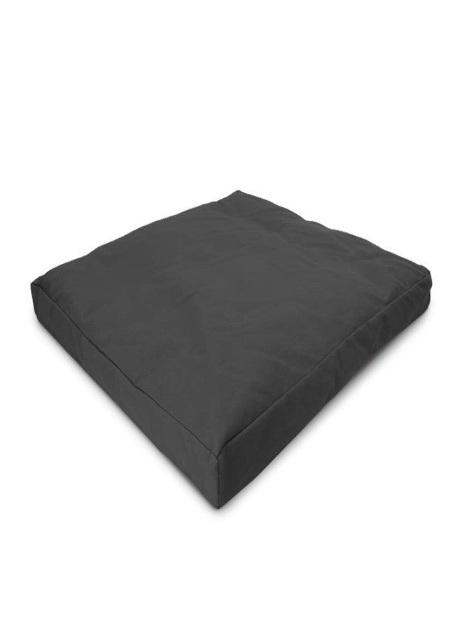 Bean Products Zabuton Meditation Cushion for Workout - Supportive Yoga Floor Seat Cushion for Comfort & Posture Support - Natural Washable Cotton Fill kneeling Pad - Made in USA - Standard 24x24x2, Black - Image 1