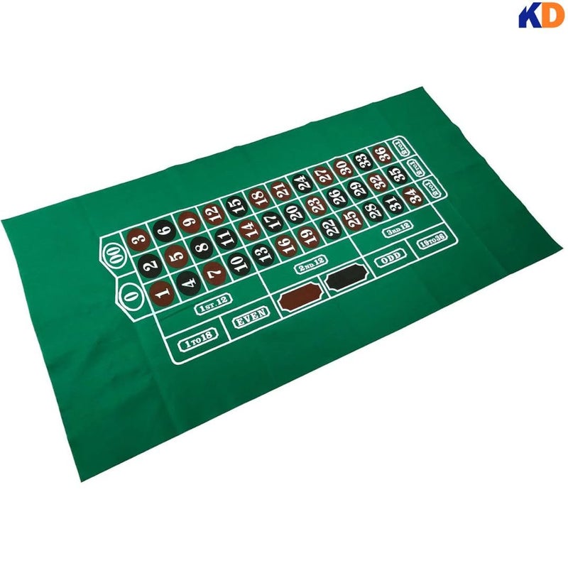 KNK حصيرة الروليت في الكازينو: قماش غير منسوج ممتاز 36x72، قابلة للطي وخفيفة الوزن للعب في المنزل! - Image 2